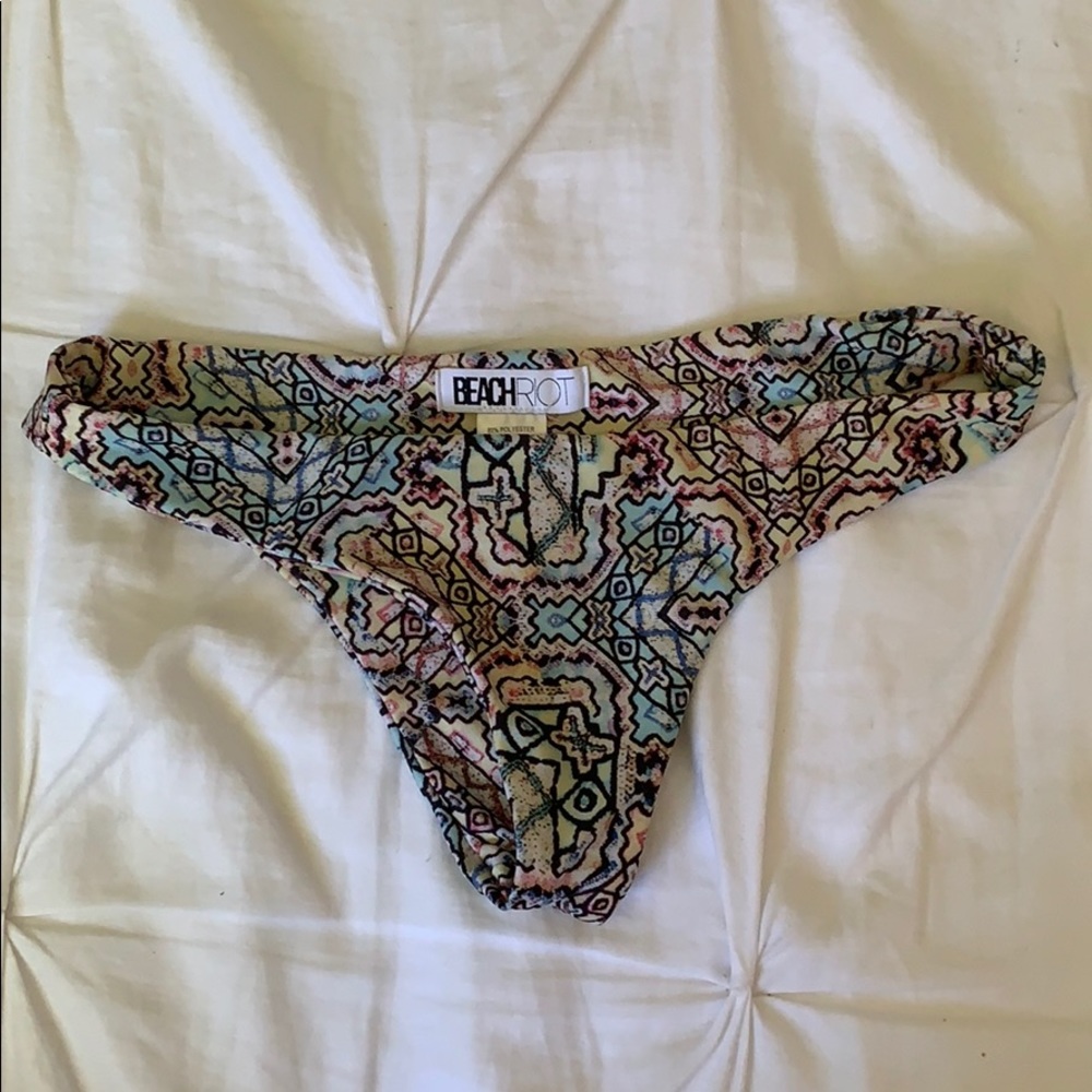 Beach Riot Cheeky Bikini Bottom Aztec Size Small